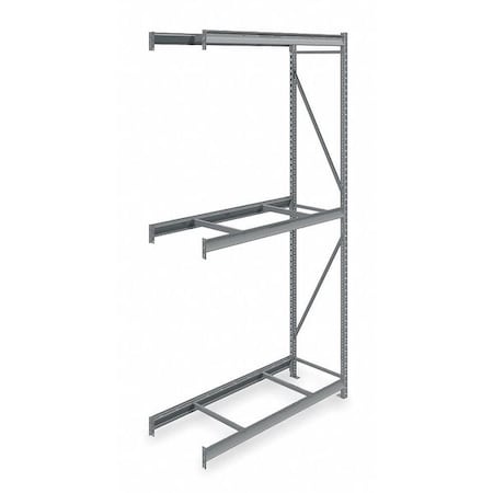Add-On Bulk Storage Rack, 24 in D, 60 in W, 3 Shelves, Gray MPN:6940
