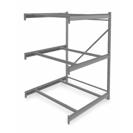 Add-On Bulk Storage Rack, 48 in D, 48 in W, 3 Shelves, Gray MPN:6940