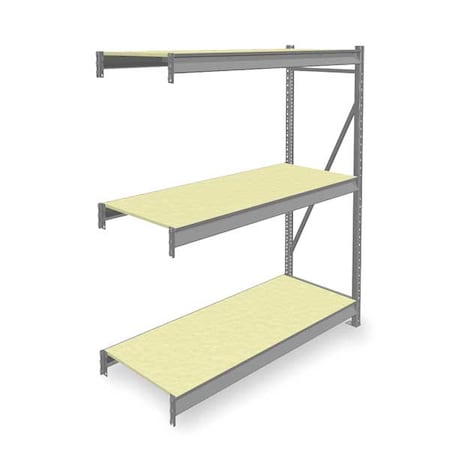Add-On Bulk Storage Rack, 24 in D, 60 in W, 3 Shelves, Gray MPN:6940