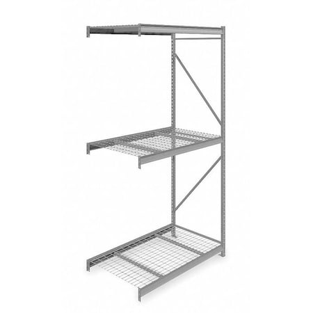 Add-On Bulk Storage Rack, 36 in D, 60 in W, 3 Shelves, Gray MPN:6940
