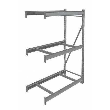 Add-On Bulk Storage Rack, 24 in D, 48 in W, 3 Shelves, Gray MPN:6940