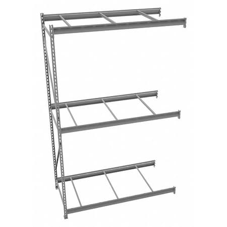 Add-On Bulk Storage Rack, 36 in D, 72 in W, 3 Shelves, Gray MPN:6940