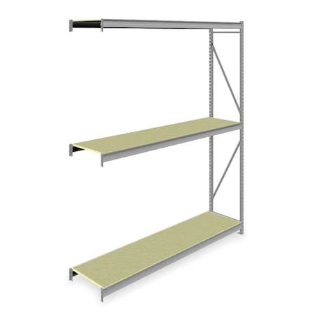 Add-On Bulk Storage Rack, 24 in D, 96 in W, 3 Shelves, Gray MPN:6940