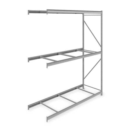 Add-On Bulk Storage Rack, 36 in D, 96 in W, 3 Shelves, Gray MPN:6940