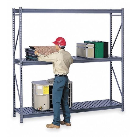 Starter Bulk Storage Rack, 36 in D, 48 in W, 3 Shelves, Gray MPN:6940
