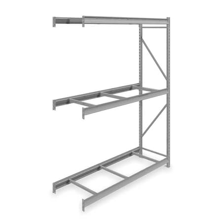 Add-On Bulk Storage Rack, 24 in D, 72 in W, 3 Shelves, Gray MPN:6940