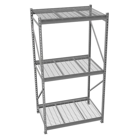 Starter Bulk Storage Rack, 36 in D, 48 in W, 3 Shelves, Gray MPN:6940