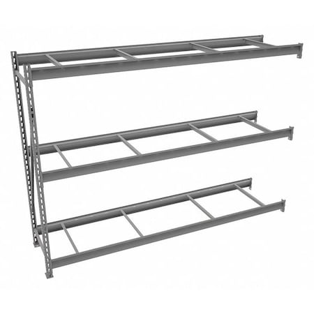 Add-On Bulk Storage Rack, 24 in D, 96 in W, 3 Shelves, Gray MPN:6940