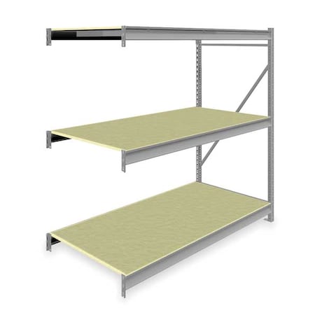 Add-On Bulk Storage Rack, 36 in D, 72 in W, 3 Shelves, Gray MPN:6940