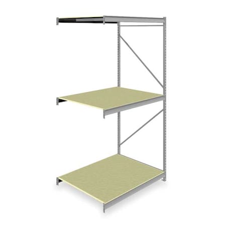 Add-On Bulk Storage Rack, 48 in D, 60 in W, 3 Shelves, Gray MPN:6940