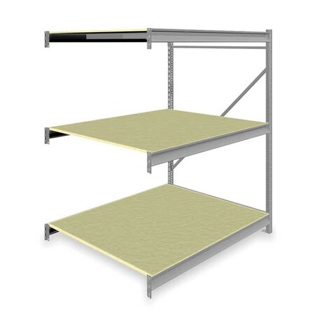 Add-On Bulk Storage Rack, 48 in D, 60 in W, 3 Shelves, Gray MPN:6940