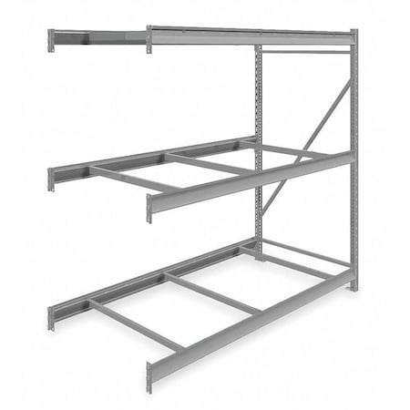 Add-On Bulk Storage Rack, 36 in D, 72 in W, 3 Shelves, Gray MPN:6940