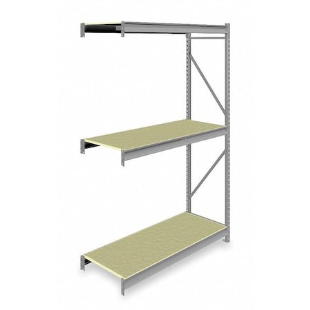 Add-On Bulk Storage Rack, 24 in D, 60 in W, 3 Shelves, Gray MPN:6940