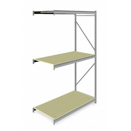 Add-On Bulk Storage Rack, 36 in D, 72 in W, 3 Shelves, Gray MPN:6940