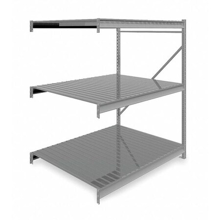 Add-On Bulk Storage Rack, 48 in D, 60 in W, 3 Shelves, Gray MPN:6940