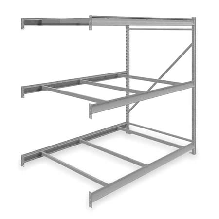 Add-On Bulk Storage Rack, 48 in D, 72 in W, 3 Shelves, Gray MPN:6940