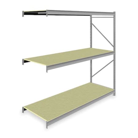 Add-On Bulk Storage Rack, 36 in D, 96 in W, 3 Shelves, Gray MPN:6940
