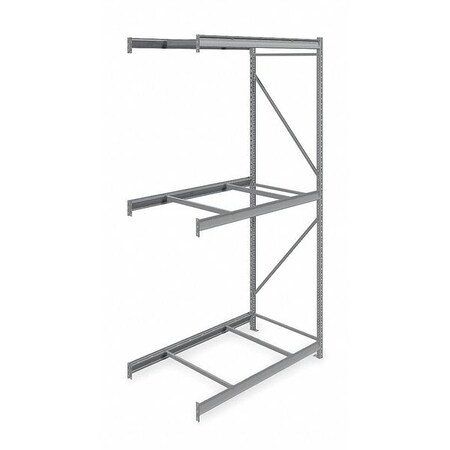 Add-On Bulk Storage Rack, 36 in D, 60 in W, 3 Shelves, Gray MPN:6940