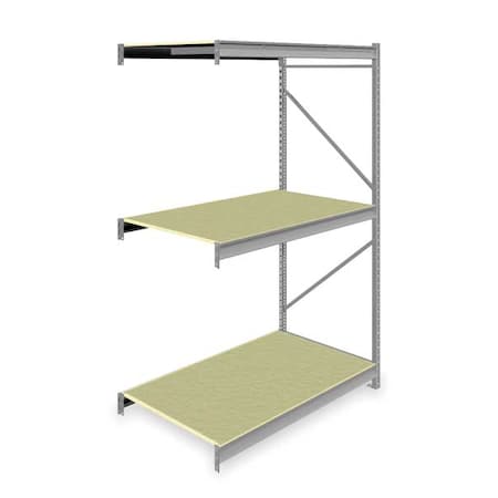 Add-On Bulk Storage Rack, 36 in D, 60 in W, 3 Shelves, Gray MPN:6940
