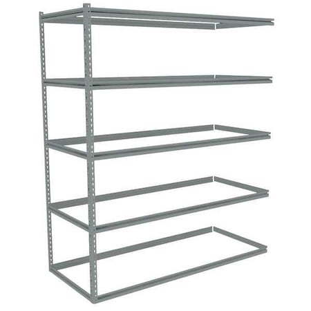 Boltless Shelving, Add-On, 72x30, 5 Shelf MPN:ZB7-7230A-5