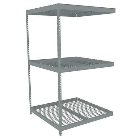 Boltless Shelving Add-On, 48x48, 3 Shelf MPN:ZLE7-4848A-3W
