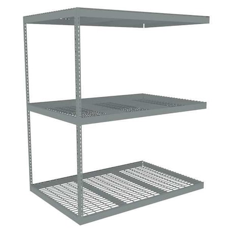 Boltless Shelving Add-On, 72x48, 3 Shelf MPN:ZLE7-7248A-3W