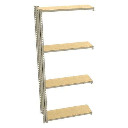 Shelving Add-On Unit, 12 x 36 x84 In, Sand MPN:ZV7-3612A-4D SAND