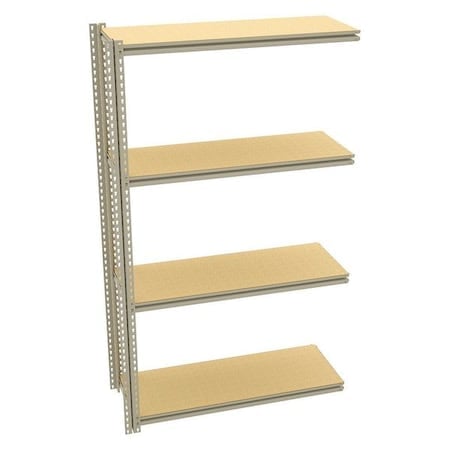 Boltless Shelving Add-On, 48x18, 4 Shelf MPN:ZV7-4818A-4D SAND