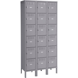 Tennsco® 6-Tier 18 Door Box Locker w/ Legs 36