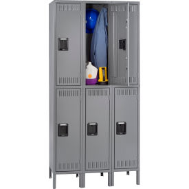 Tennsco® 2-Tier 6 Door Locker w/ Legs & Recessed Handle 36