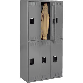 Tennsco® 2-Tier 6 Door Locker Recessed Handle 36