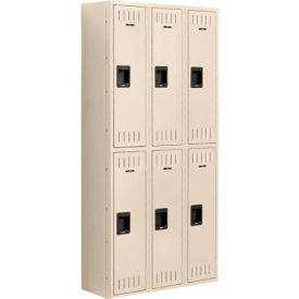 Tennsco® 2-Tier 6 Door Locker Recessed Handle 36