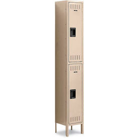 Tennsco® 2-Tier 2 Door Locker w/ Legs & Recessed Handle 12