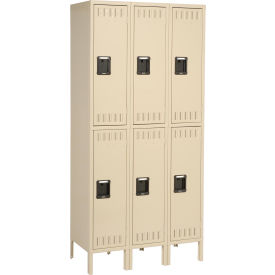 Tennsco® 2-Tier 6 Door Locker w/ Legs & Recessed Handle 36