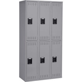 Tennsco® 2-Tier 6 Door Locker Recessed Handle 36