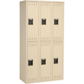 Tennsco® 2-Tier 6 Door Locker Recessed Handle 36