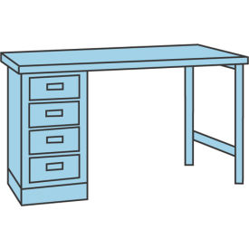 72 X 30 Workbench W/4-Drawers 3072T-4-A