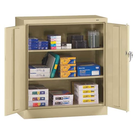 Shelving Storage Cabinet, 42 in H, 36 in W, Champagne/Putty, 0 Drawers MPN:1442PY
