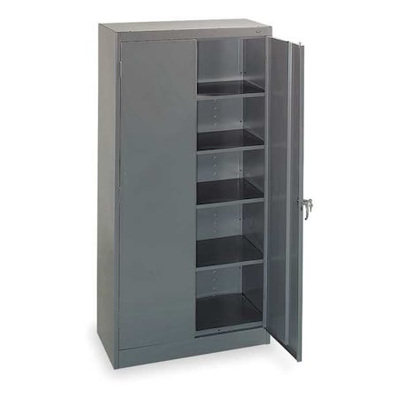 Shelving Storage Cabinet, 72 in H, 36 in W, 18 in D, Swing, Keyed, Medium Gray, 4 Shelves, 0 Drawers MPN:1470 GRAY