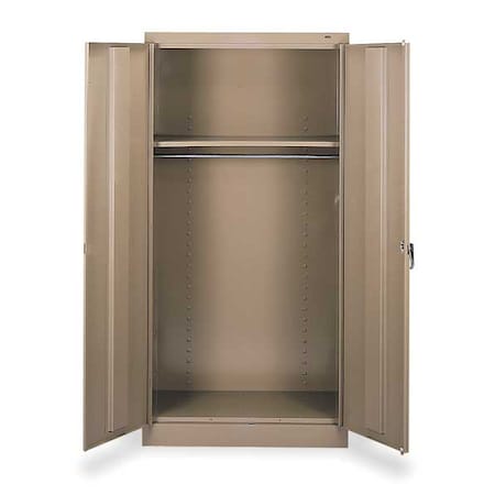 Wardrobe Storage Cabinet, 72 in H, 36 in W, Swing, Keyed, Sand, 1 Shelves, 0 Drawers MPN:1471 SAND