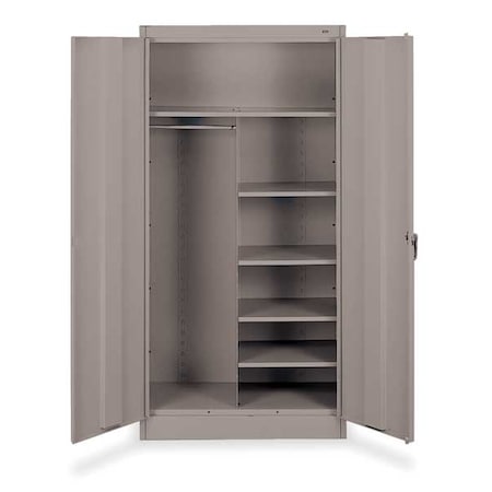 Combo Wardrobe Storage Cabinet, 72 in H, 36 in W, Medium Gray, 0 Drawers MPN:1472 GRAY