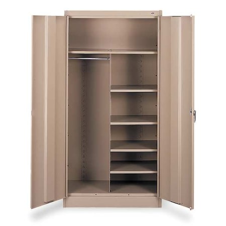 Combo Wardrobe Storage Cabinet, 72 in H, 36 in W, Sand, 0 Drawers MPN:1472 SD