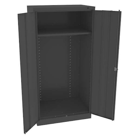 Wardrobe Storage Cabinet, 72 in H, 36 in W, 24 in D, Swing, Keyed, Black, 1 Shelves, 0 Drawers MPN:1481BK