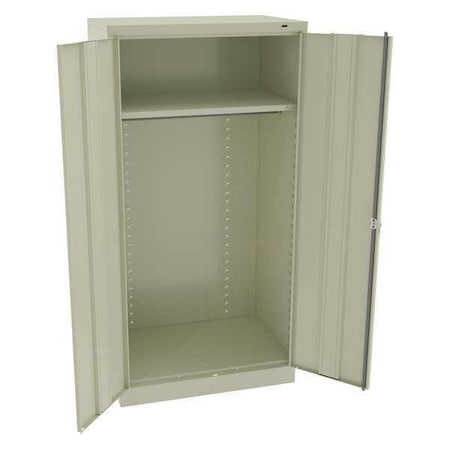 Wardrobe Storage Cabinet, 72 in H, 36 in W, 24 in D, Swing, Keyed, Putty, 1 Shelves, 0 Drawers MPN:1481PY