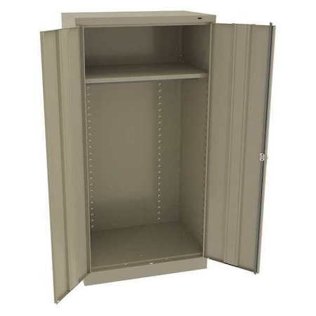Wardrobe Storage Cabinet, 72 in H, 36 in W, 24 in D, Swing, Keyed, Sand, 1 Shelves, 0 Drawers MPN:1481SD