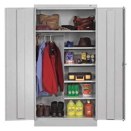 Combo Wardrobe Storage Cabinet, 72 in H, 36 in W, Light Gray, 0 Drawers MPN:1482 LIGHT GREY