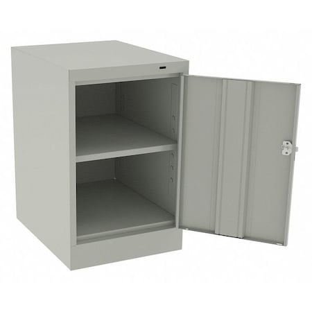 Shelving Storage Cabinet, 30 in H, 19 in W, 24 in D, Swing, Keyed, Light Gray, 1 Shelves, 0 Drawers MPN:1824LG