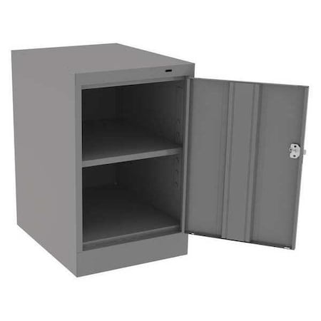 Shelving Storage Cabinet, 30 in H, 19 in W, 24 in D, Swing, Keyed, Medium Gray, 1 Shelves, 0 Drawers MPN:1824MG