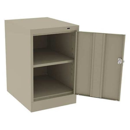 Shelving Storage Cabinet, 30 in H, 19 in W, 24 in D, Swing, Keyed, Sand, 1 Shelves, 0 Drawers MPN:1824SD