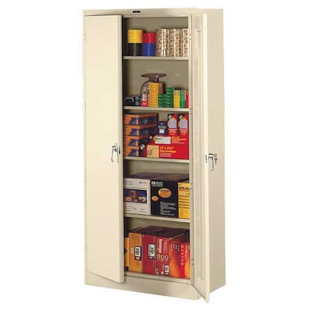 Shelving Storage Cabinet, 78 in H, 36 in W, Champagne/Putty, 0 Drawers MPN:2470PY